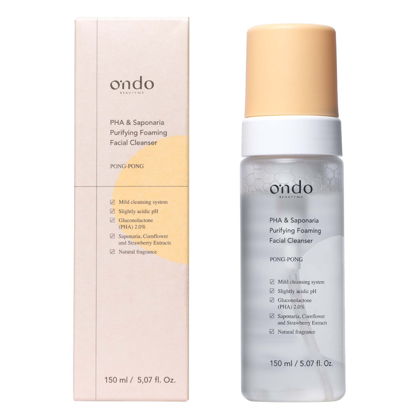 Ondo Beauty 36.5 PHA & Spaonaria Purifying Cleansing Foam